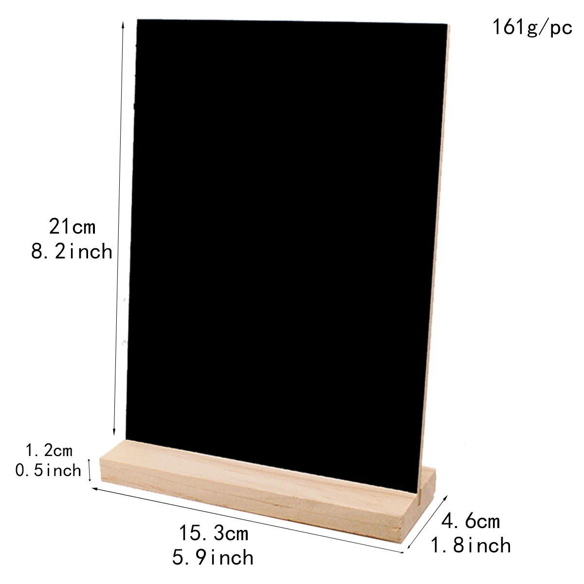 1pcs Chalkboard Sign Pine Wood Base Blackboard Message Board Desktop Decor Display For Party Wedding Home Diy Decoration Mini