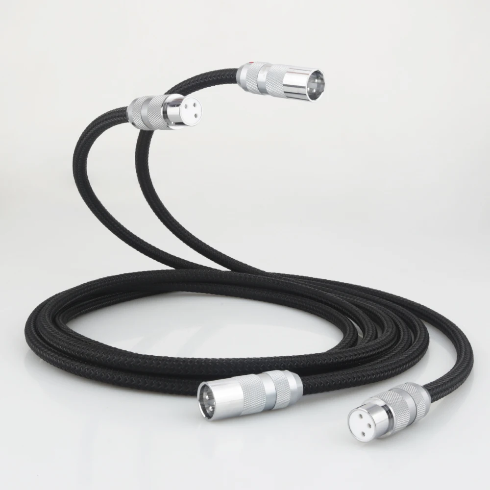 Viborg 02R801 5N OFC 4 Cores Multplex Copper Balanced Interconnect XLR Cable Rhodium Plated XM202R & XF202R XLR Connectors