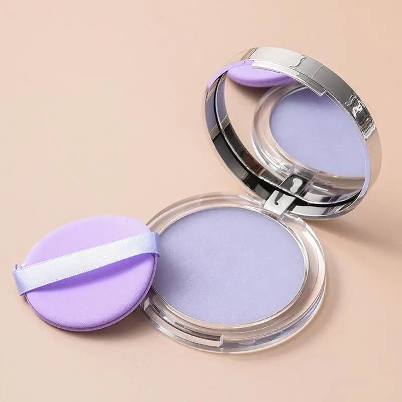 NEW Matte Face Powder Matte Lavender Oil Control Face Powder Long-Lasting Cosmetic Supplies With Mini Powder Puff For Women girl