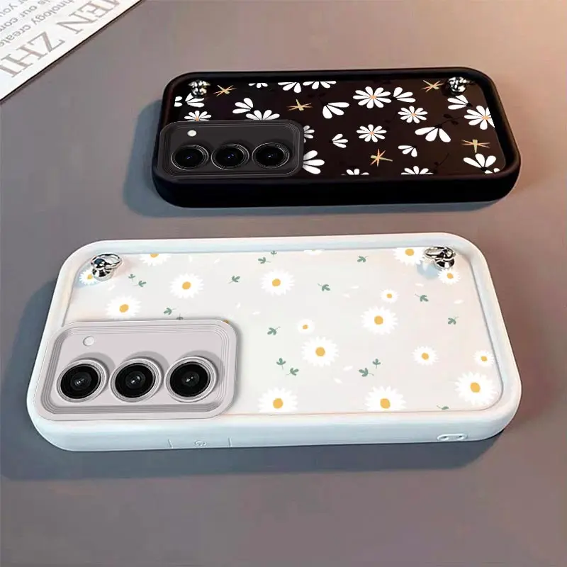 S23 Белый цветок Новый чехол для телефона со шнурком Sky Eye для Samsung S23 S23FE S24 S24Plus S23Plus S21FE S22Plus S21 S22 S23Ultra Cover