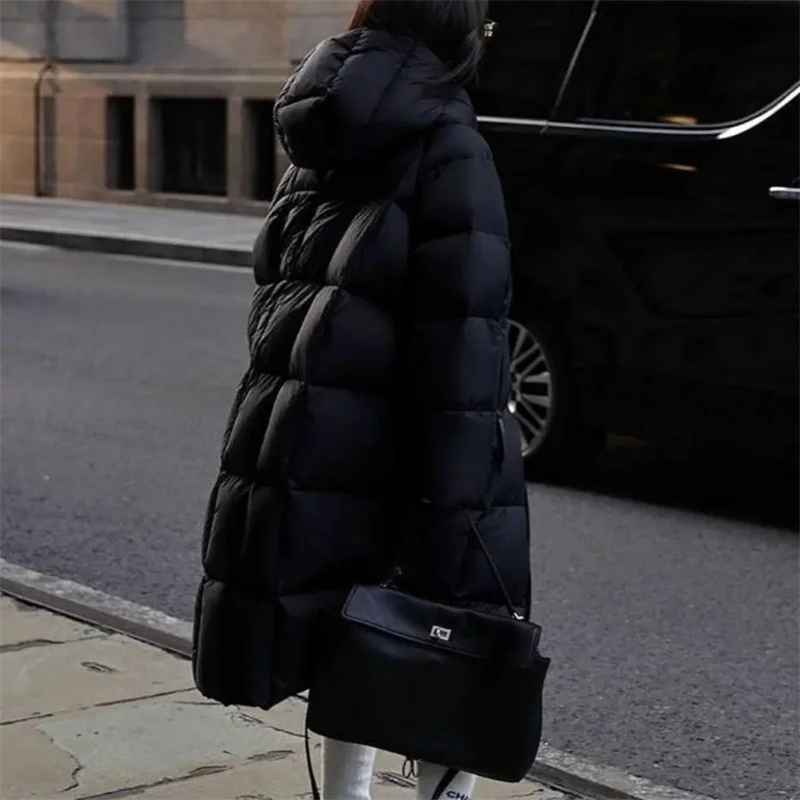 

2025 New Down Jacket Cotton-Padded Coat Women's Parkas Winter Warm Cotton Jacket Ladies Thicken Bread Outcoat Long Overcoat Tops