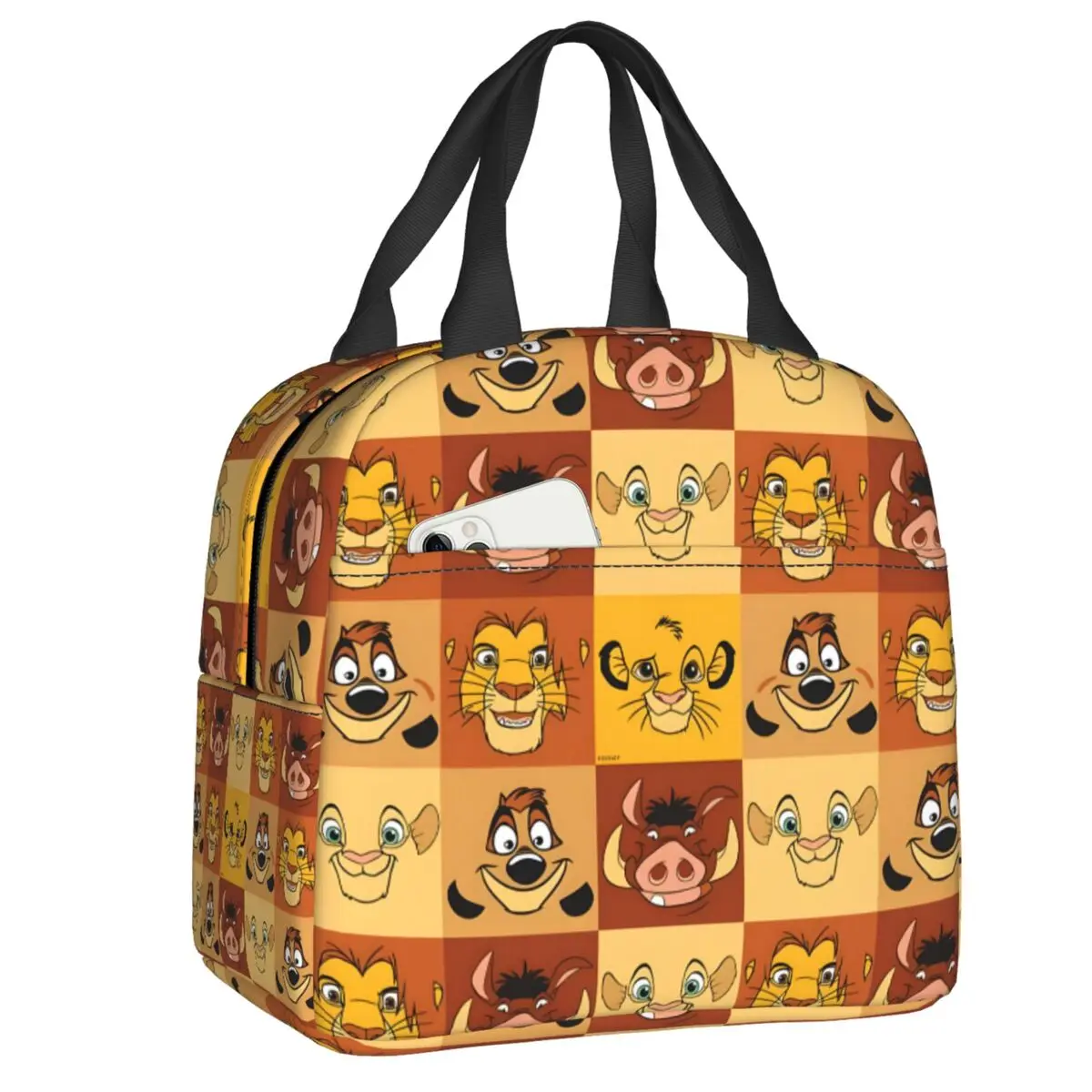 

Custom The Lion King Lunch Bag Women Cooler Warm Insulated Lunch Container Box for Kids School Work Picnic Food Tote Bags