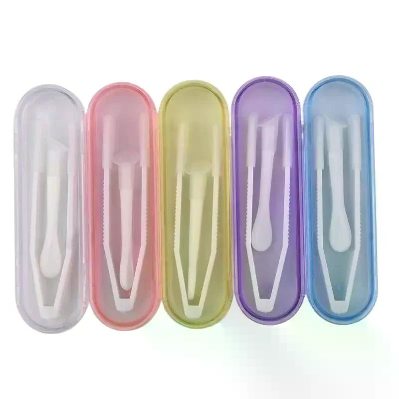 3 PCS BPA Free Contact Lenses Remover Tool Kit Soft Tweezers Suction Stick for Beginner Travel Home Use