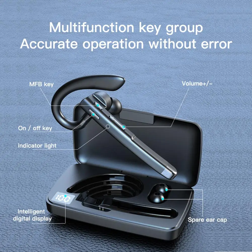 YYK-520 cuffie Wireless di seconda generazione cuffie con riduzione del rumore per chiamate in vivavoce 5.1 compatibili con Bluetooth montate sull'orecchio