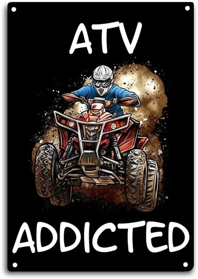 1d,Atv - Quad Bike Atv Rider Four Wheeler Fun Off Road Sign 