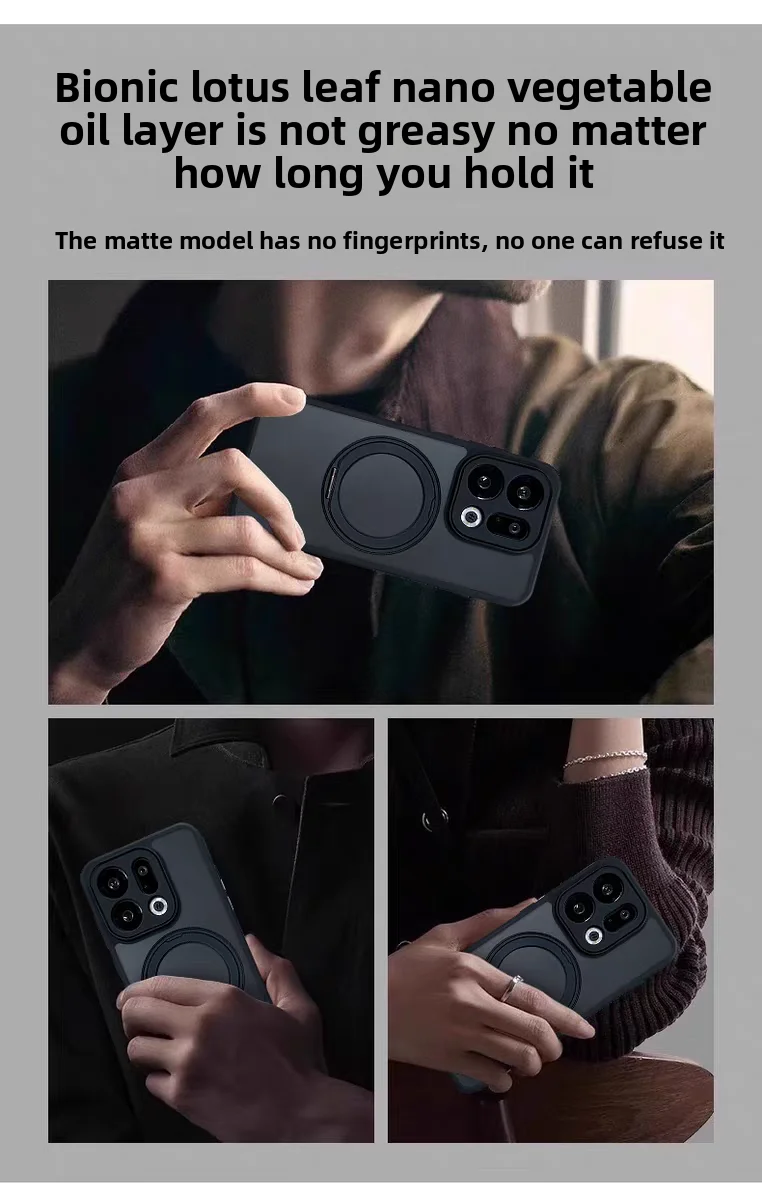 Twarde etui z pierścieniem i podstawką, magnetyczne, ochronne etui na tył telefonu OnePlus 15, 13, 12, 13R, 12R, 13T — zdjęcie produktu 5