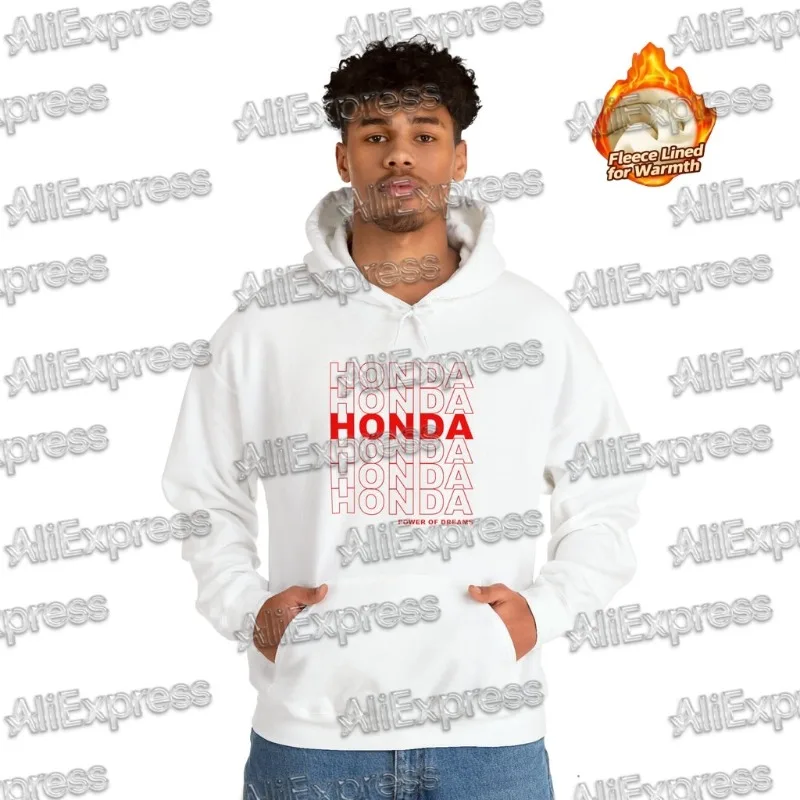 

Мужская толстовка с капюшоном Honda для гонок на мотоциклах, весенне-осенняя повседневная спортивная одежда, одежда с графическим рисунком, бархатный свитер из 100% хлопка
