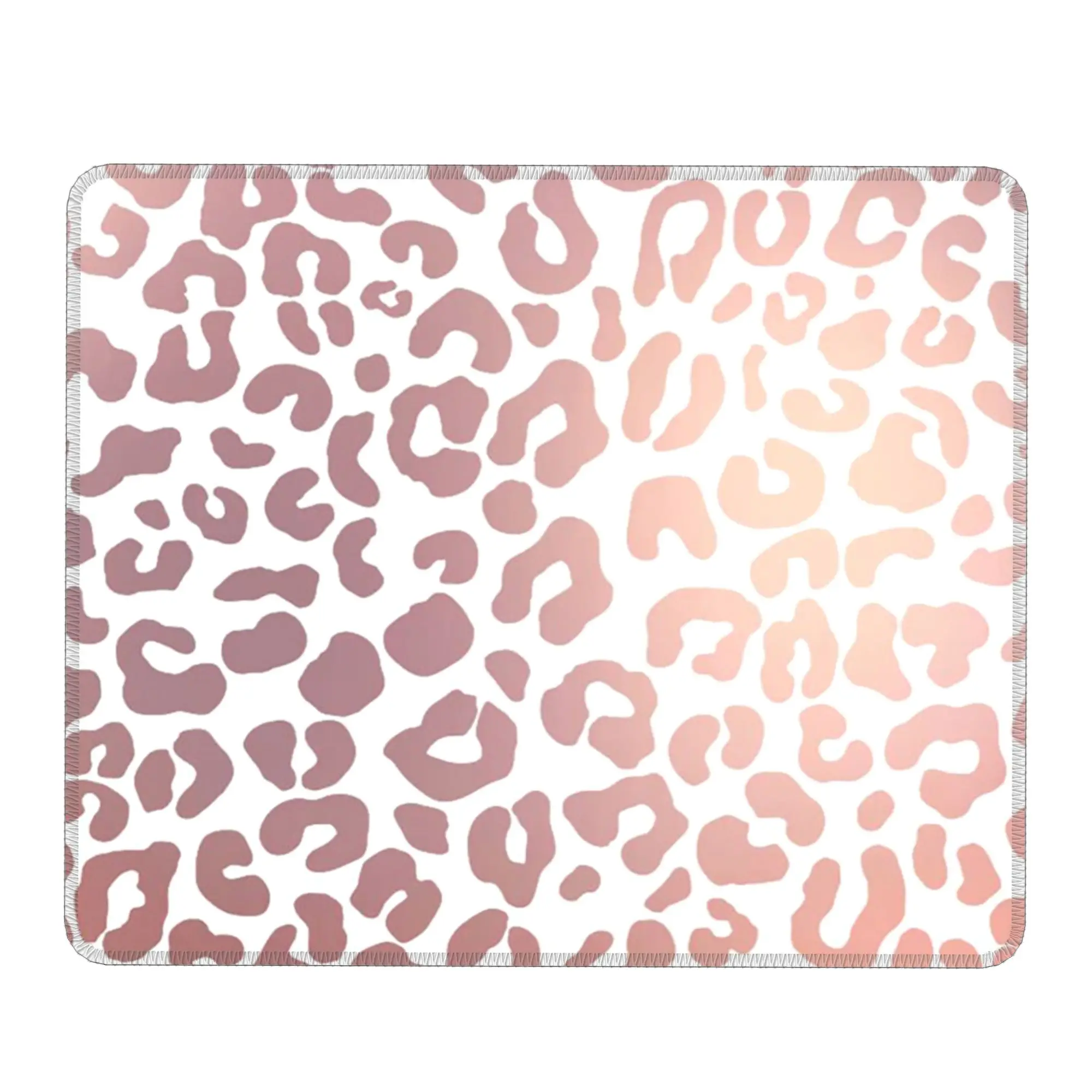 Pink Rose Gold Leopard Print Mouse Pad Computer Keyboard Mouse Mat Gaming PC Laptop Desk Mat Office Accessories Table Mats
