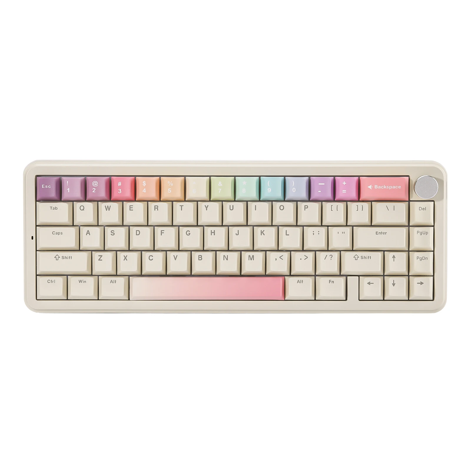 YUNZII B68 Beige Wireless Mechanical Gaming Keyboard, Tri-Mode Hot Swappable Cute Gasket Mounted Creamy Keyboard for Win/Mac