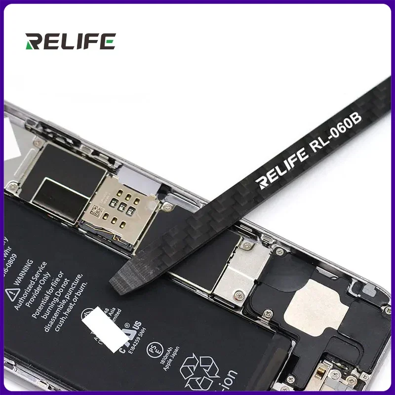 RELIFE RL-060B piede di porco di smontaggio Non magnetico in fibra di carbonio antistatico per lo smontaggio della riparazione del telefono cellulare strumento di riparazione del piede di porco