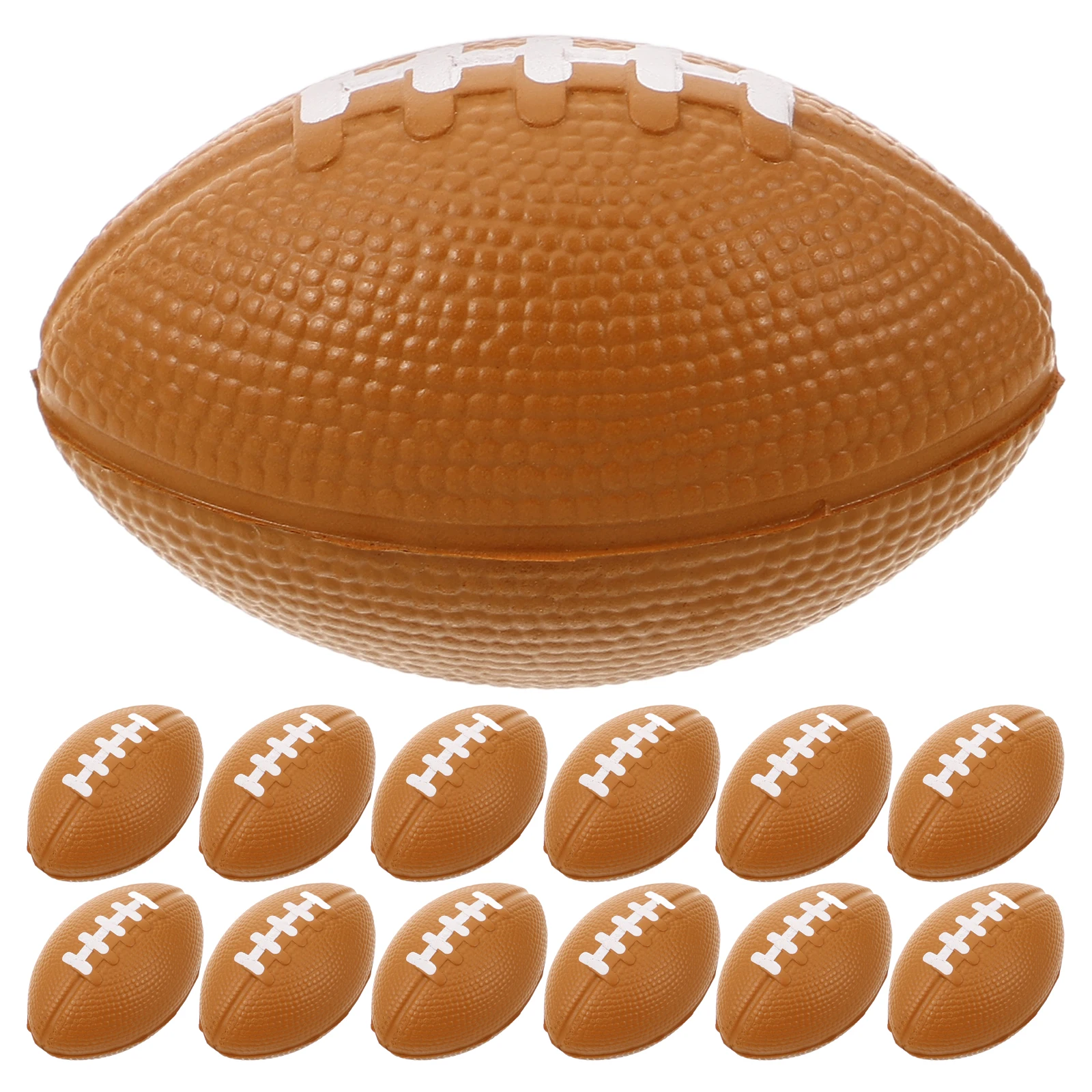 10 stuks ballen 4 cm pu materiaal zachte bruine kleur draagbare ontspanning speelgoed zintuiglijke ballen mini voetbalhelm