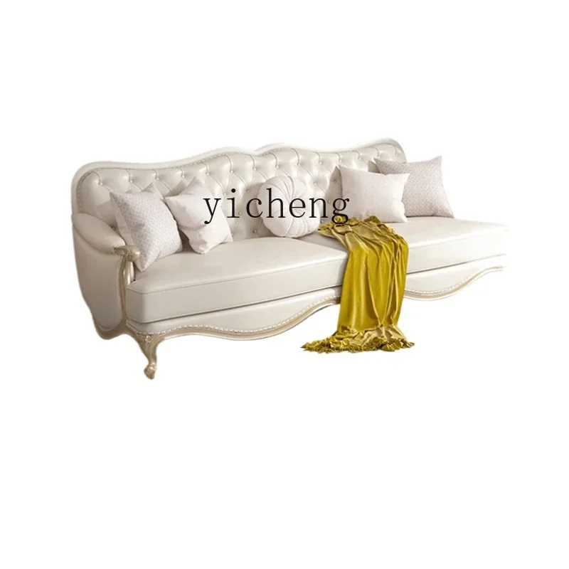 

ZK Light Luxury All Solid Wood First Layer Leather Sofa Modern Living Room Combination Corner Leather Sofa