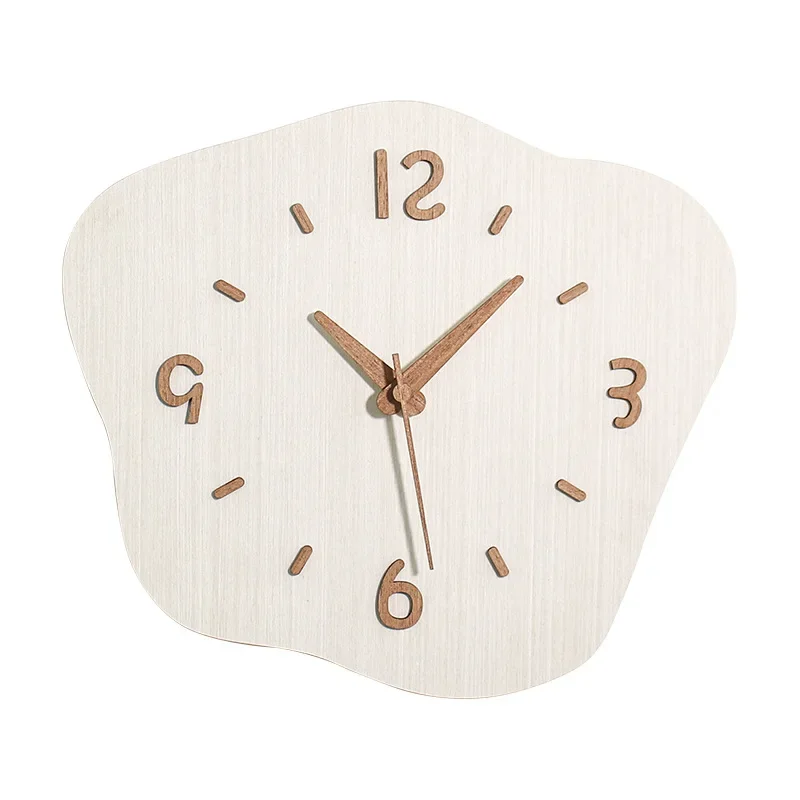 

Часы, простые настенные часы, гостиная, бытовые мультфильмы, милые, бесшумное дерево.