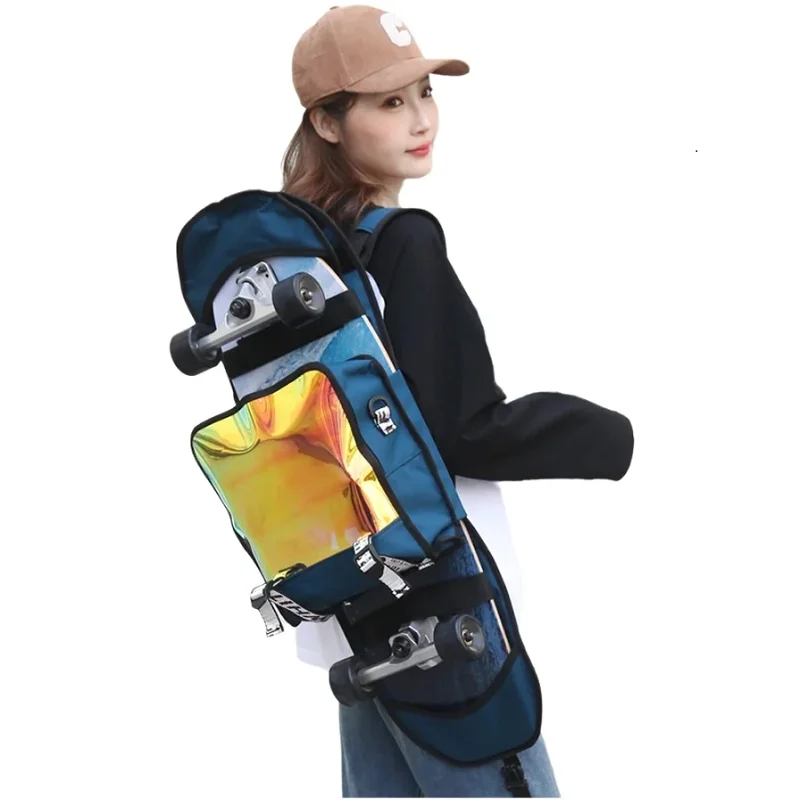 

Multi-functional Skateboard Bag Oxford Long Board Bag Double Shoulder Land Surfboard Backpack Waterproof Electric Skateboard Bag