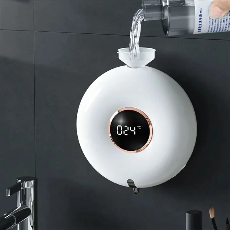 

AUAU-автоматический дозатор мыла, 300 мл, заряжаемый через USB, умная пенная машина, бесконтактный светодиодный дисплей, датчик, дозатор пенного мыла, легко в использовании