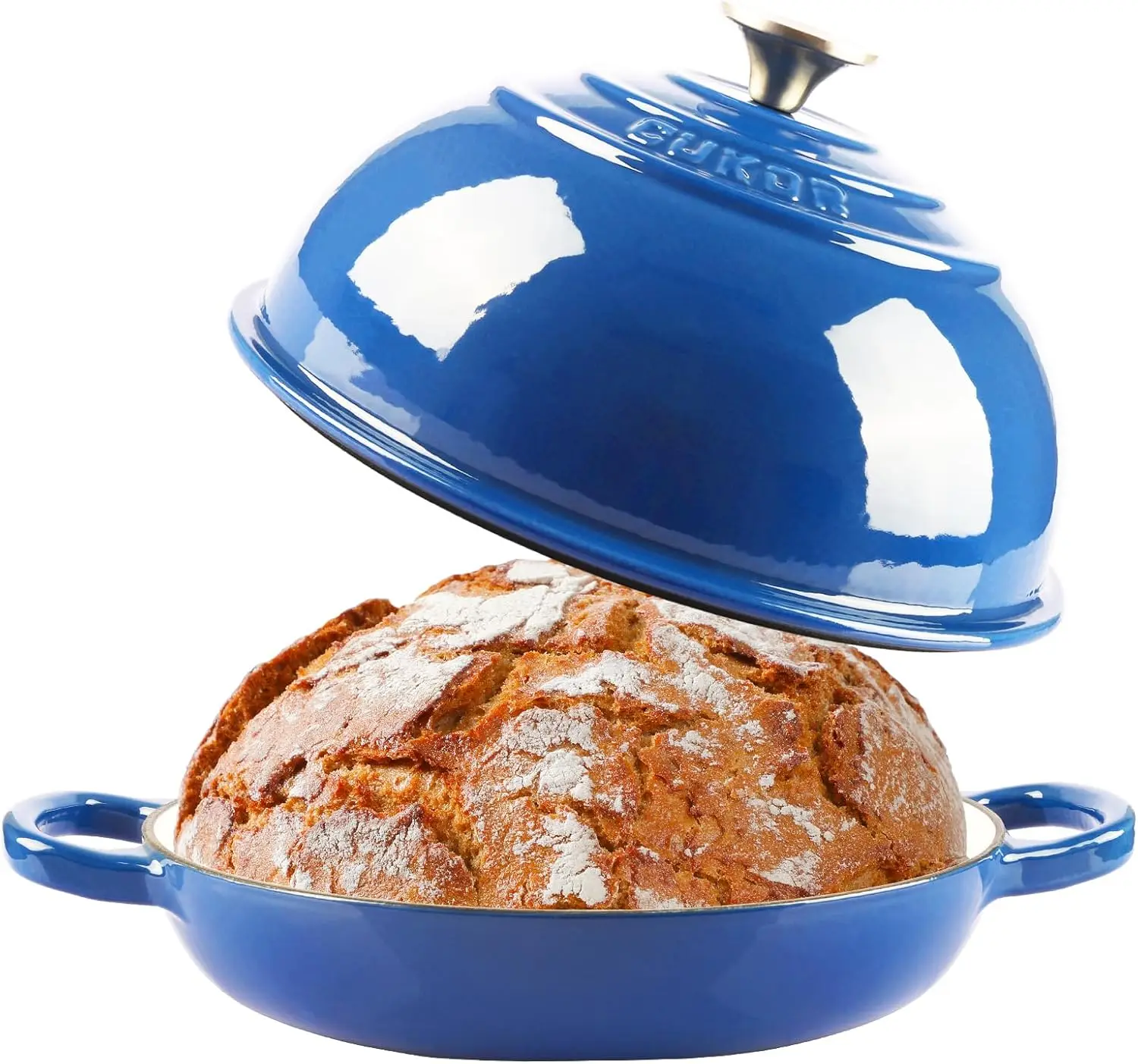 

7QT Dutch Oven Pot With Lid, Enameled Cast Iron Dutch Oven For Bread Baking, Non-Stick Bread Pot for Oven/Stovetop (Roast, Brais
