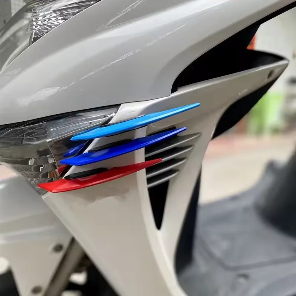 2pcs Motorcycle Winglet Aerodynamic Spoiler Wings High-quality Self-adhesive Motorbike Decoration Sticker Motorcycle Equipments