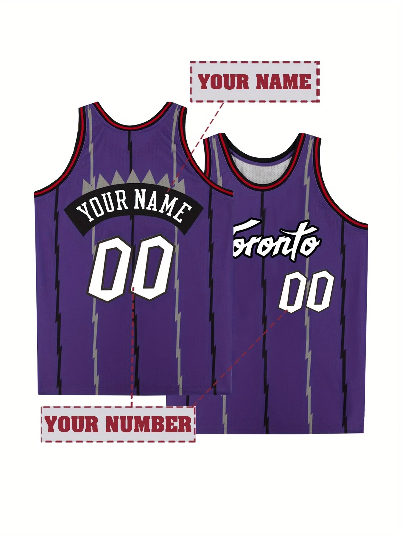 Customized Toronto Basketball Jersey Sports Uniform Suit for Man Women Personalized Jersey Make Your Own DIY Jerseys