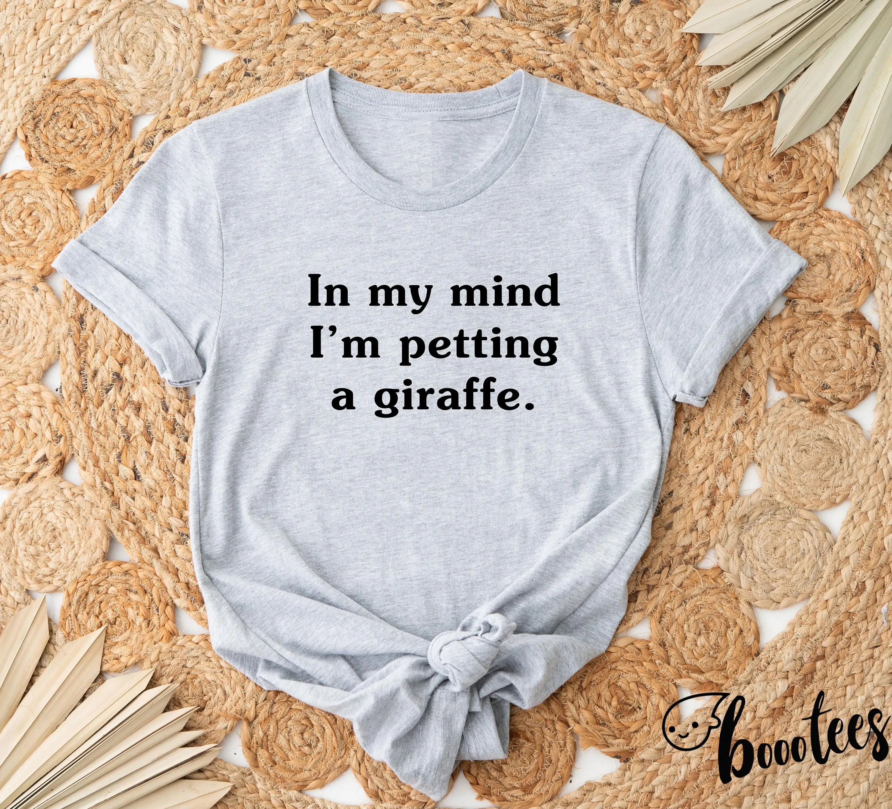 Funny Giraffe T Shirt In My Mind I'M Petting A Idea Animal Present Nature Lover Zoology Zoo