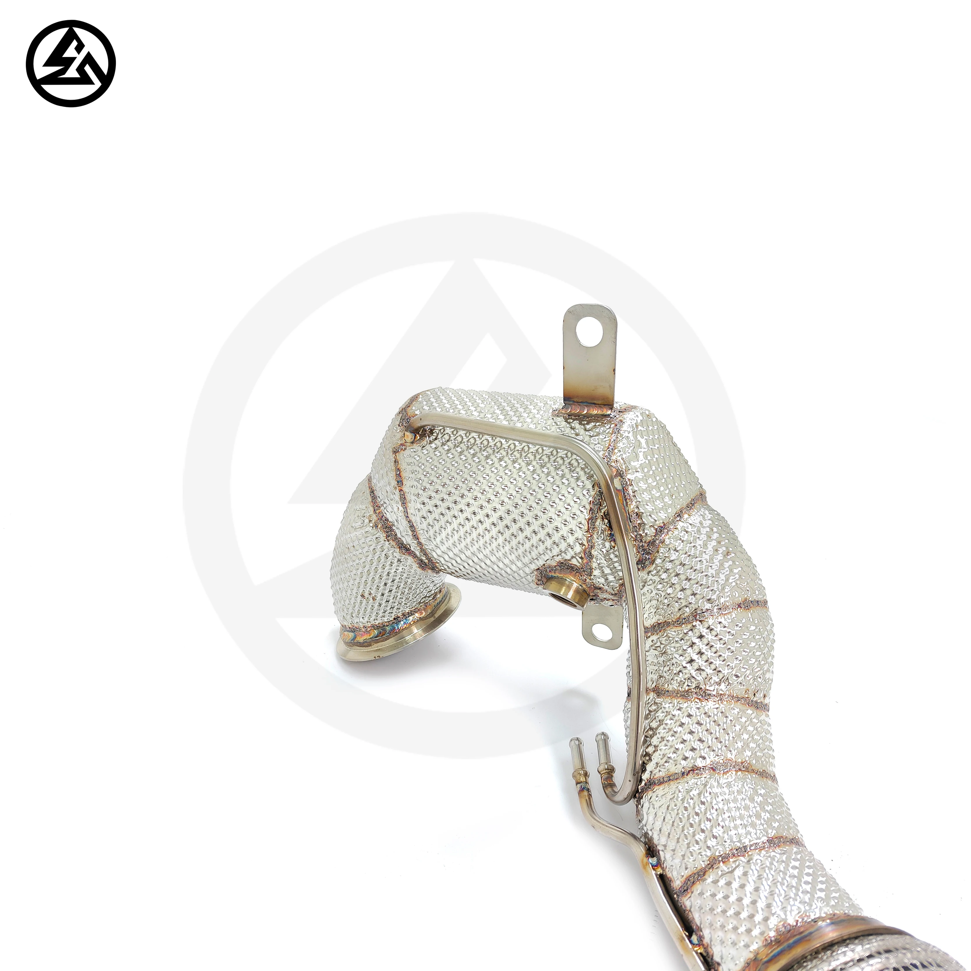 حار بيع الفولاذ المقاوم للصدأ النازل ل Volkswagen VW Tiguan L 2.0T 2019-2023 OPF النازل مع درع الحرارة #2