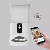 New Automatic Smart Wifi Video Remote Control Pet Feeder 5L Capacity Smart Timing Automatic Feeder For Cats And Dogs