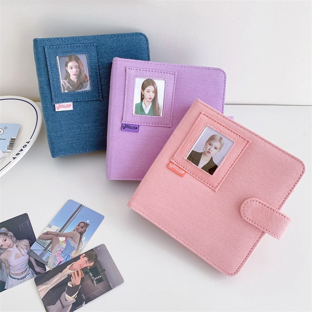 A7 Denim Minimalist Korean Style Loose-Leaf Photo Album for KPop Photocard Collectors