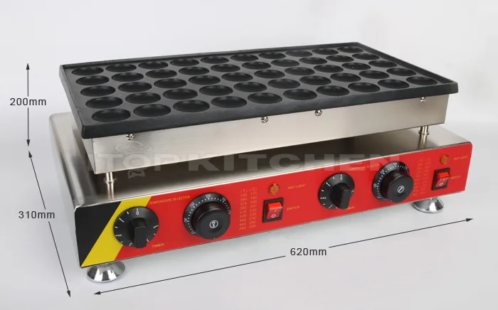 CE Approved 50 Hole Automatic Poffertjes Grill/Mini Pancake Machine For Snack Bar
