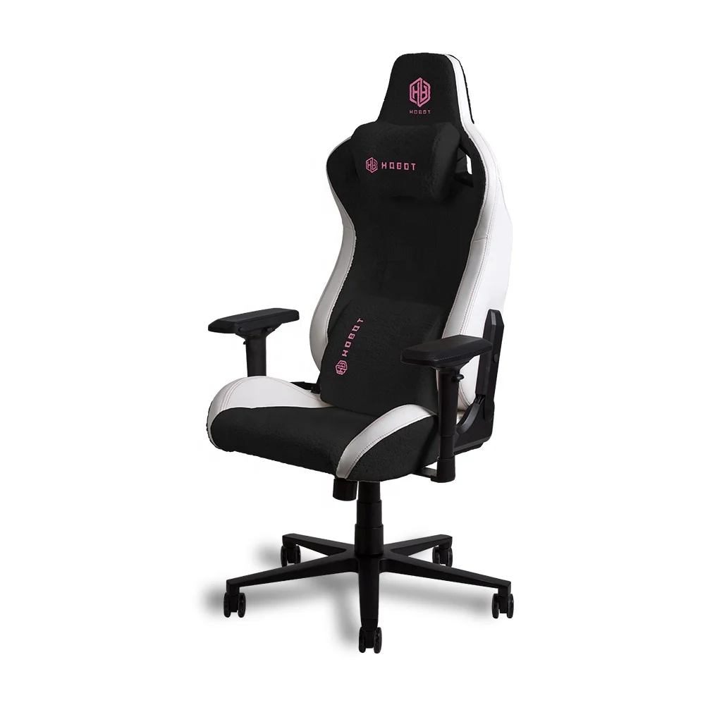 

Reclining Backrest Lumbar Support For Gaming Office Fluffy Chenille Fabric Gaming Chair