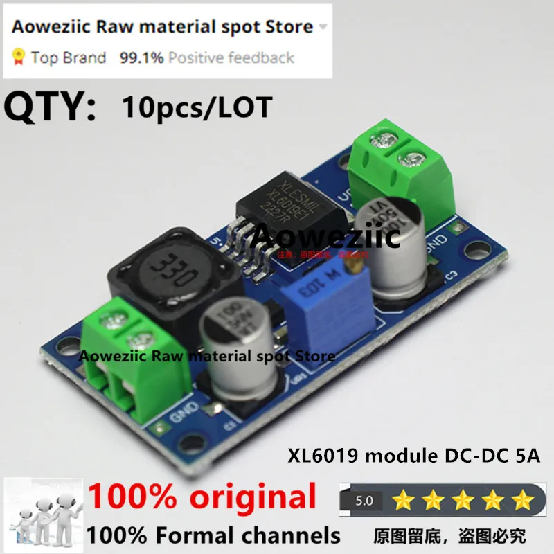 Aoweziic  2023+ 100% New XL6009 4A  XL6019 5A  DC-DC Power Module Output Adjustable XL6009E1 XL6019E1