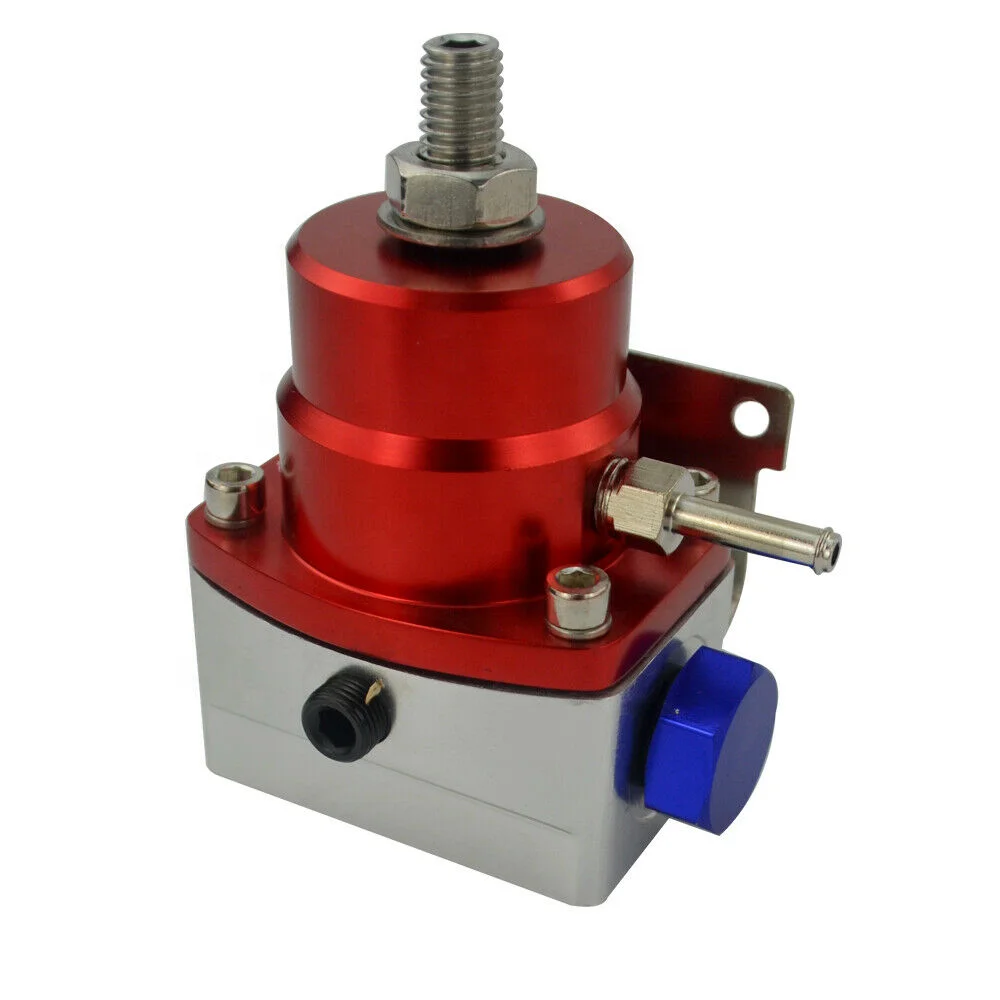 Universal AE Style 7MGTE MKIII Fuel Pressure Regulator Red With Hose Line Kit And Gauge