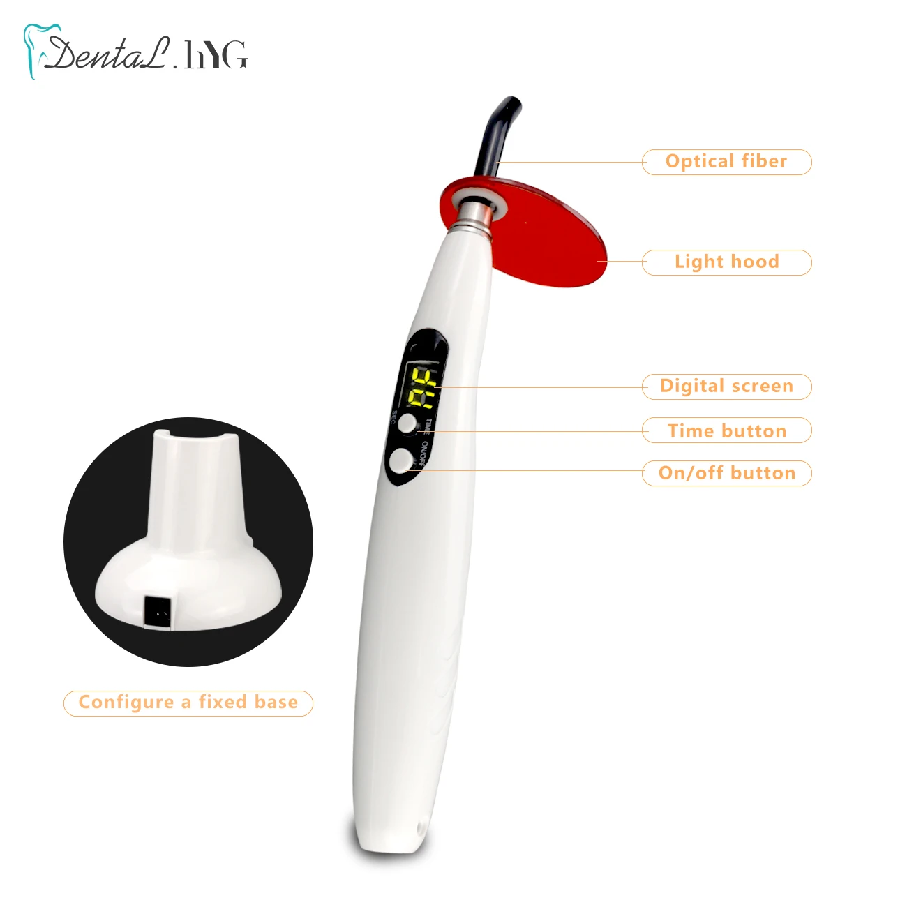 110V-240V US/EU wtyczka dentystyczna bezprzewodowa światło utwardzające stomatologa Cordless LE D.B intensywność wyjściowa lampy 1200-1500mw/cm2