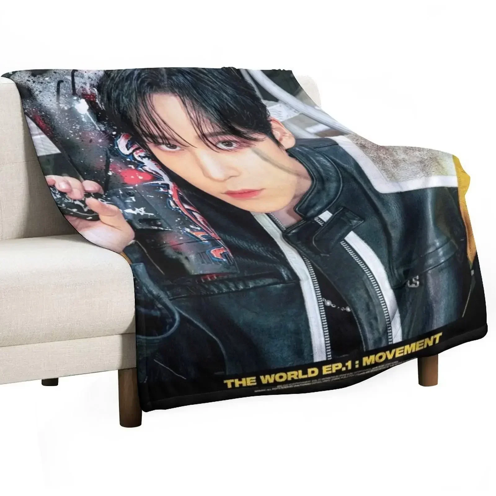 

Yunho - Ateez Throw Blanket Blankets For Bed Designers Blankets