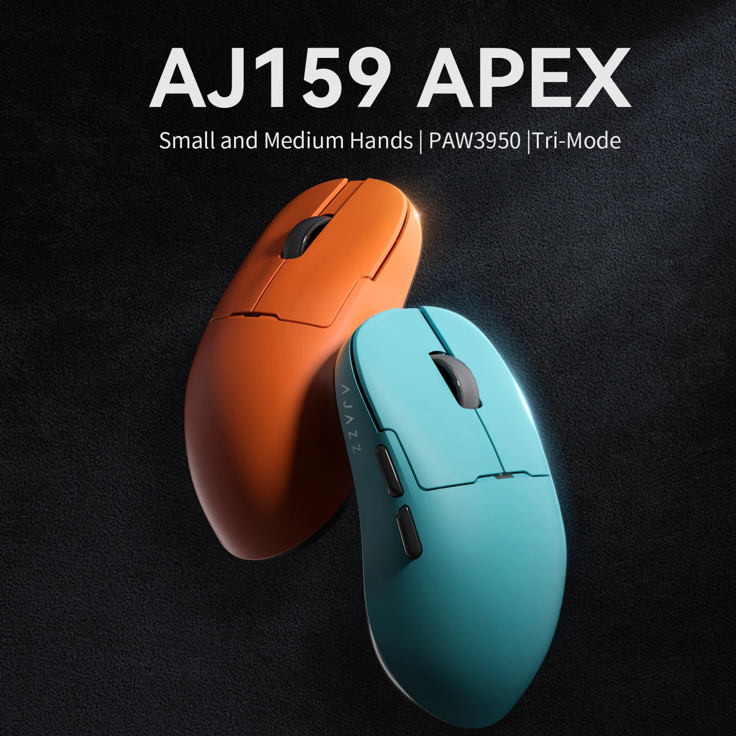 AJAZZ AJ159 APEX Esports Mouse PAW3950 30000DPI Wireless Bluetooth Tri-Mode Lightweight Gaming Mouse With Screen Charging Base