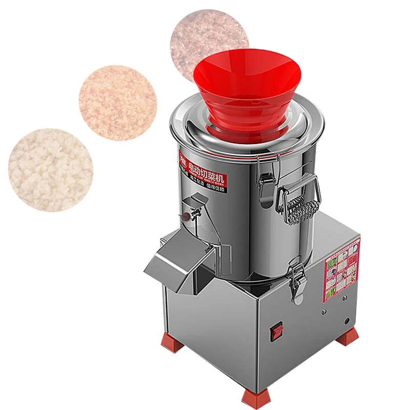 Food Prep Vegetable Cutting Machine Small Electric Minced Maker For Ginger Grain Chili Onion Cabbage Leek Vegetable Pellet Machi
