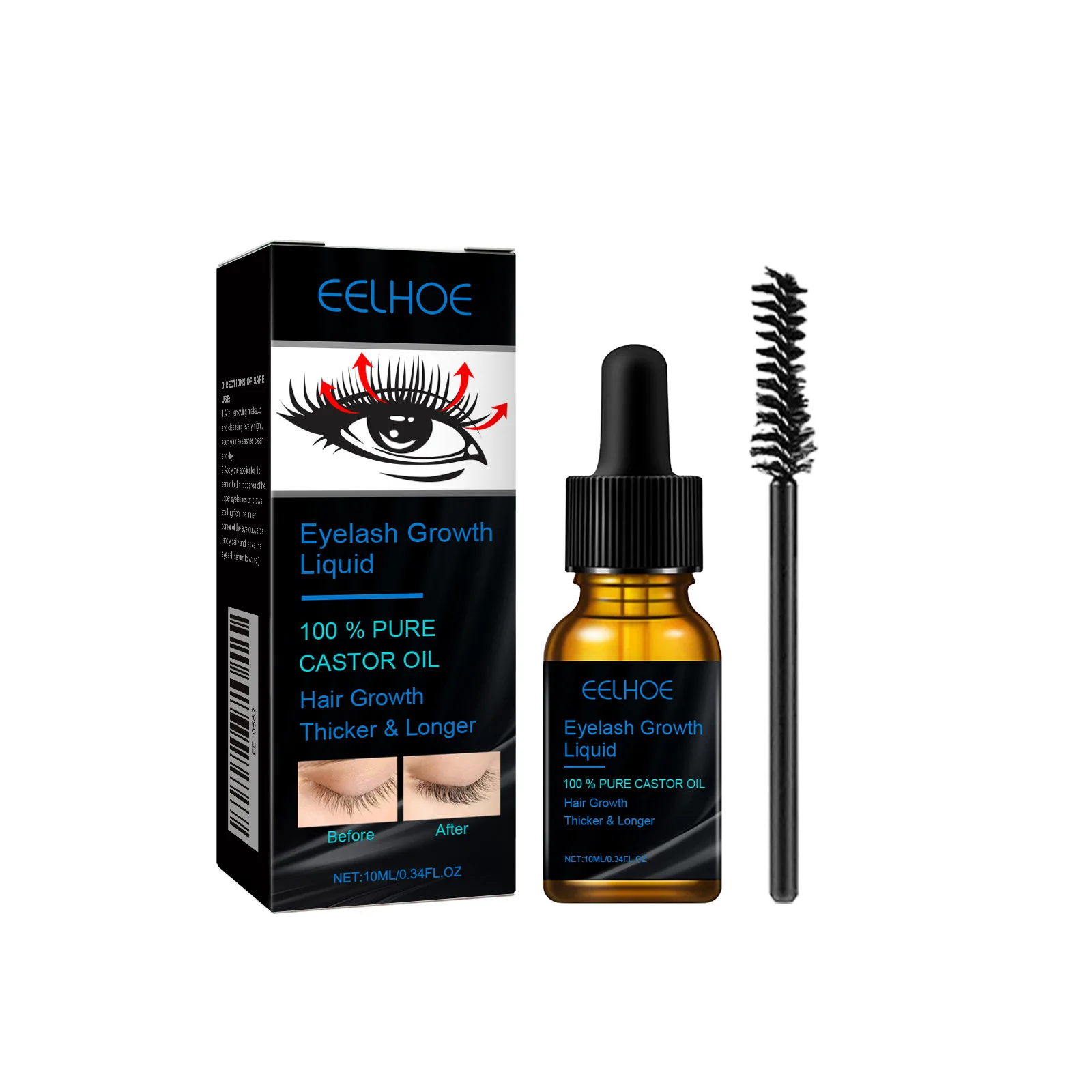 Schnelles Wimpernwachstumsserum, 7 Tage natürlicher Wimpernverstärker, längere, vollere, dickere, lockige Wimpernbehandlung, Make-up-Augenpflegeprodukte
