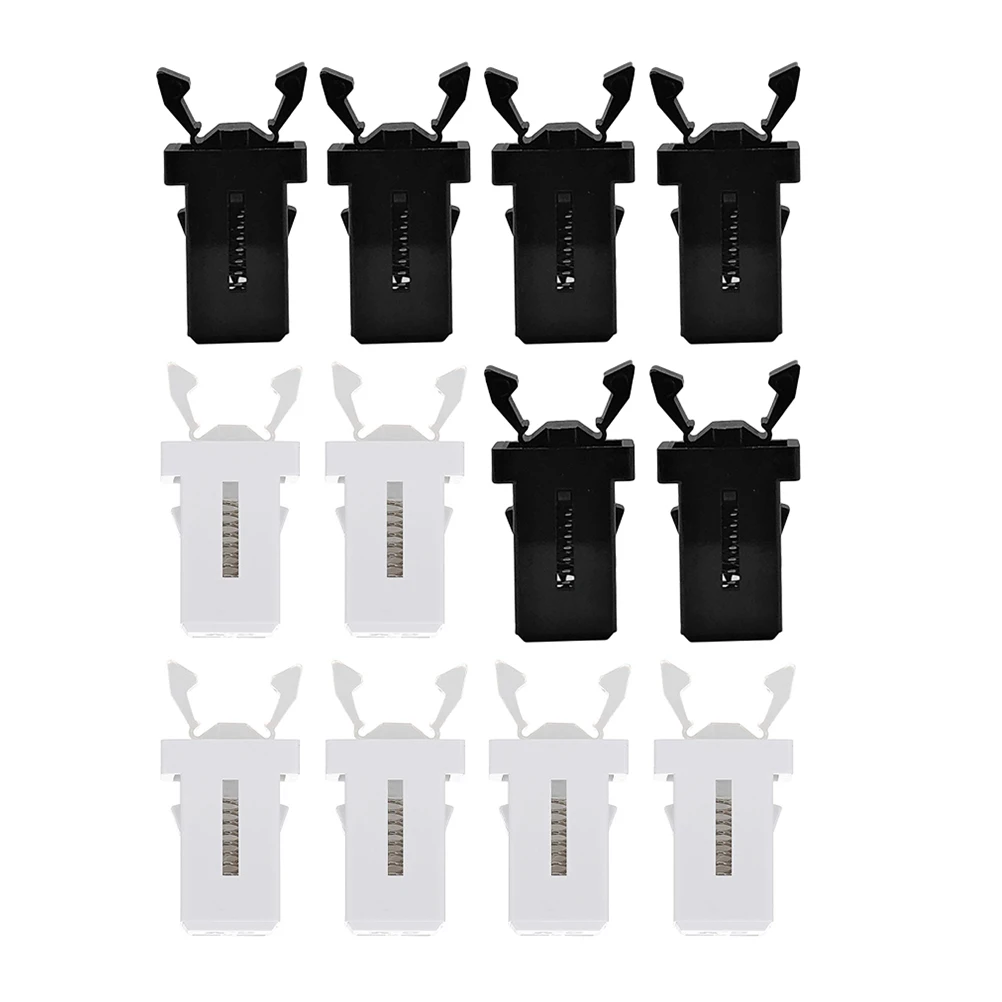 

40pcs Trash Can Accessories Black White Buckles 20 Each Universal Design Fits Kitchen Waste Bins Replacement Latches