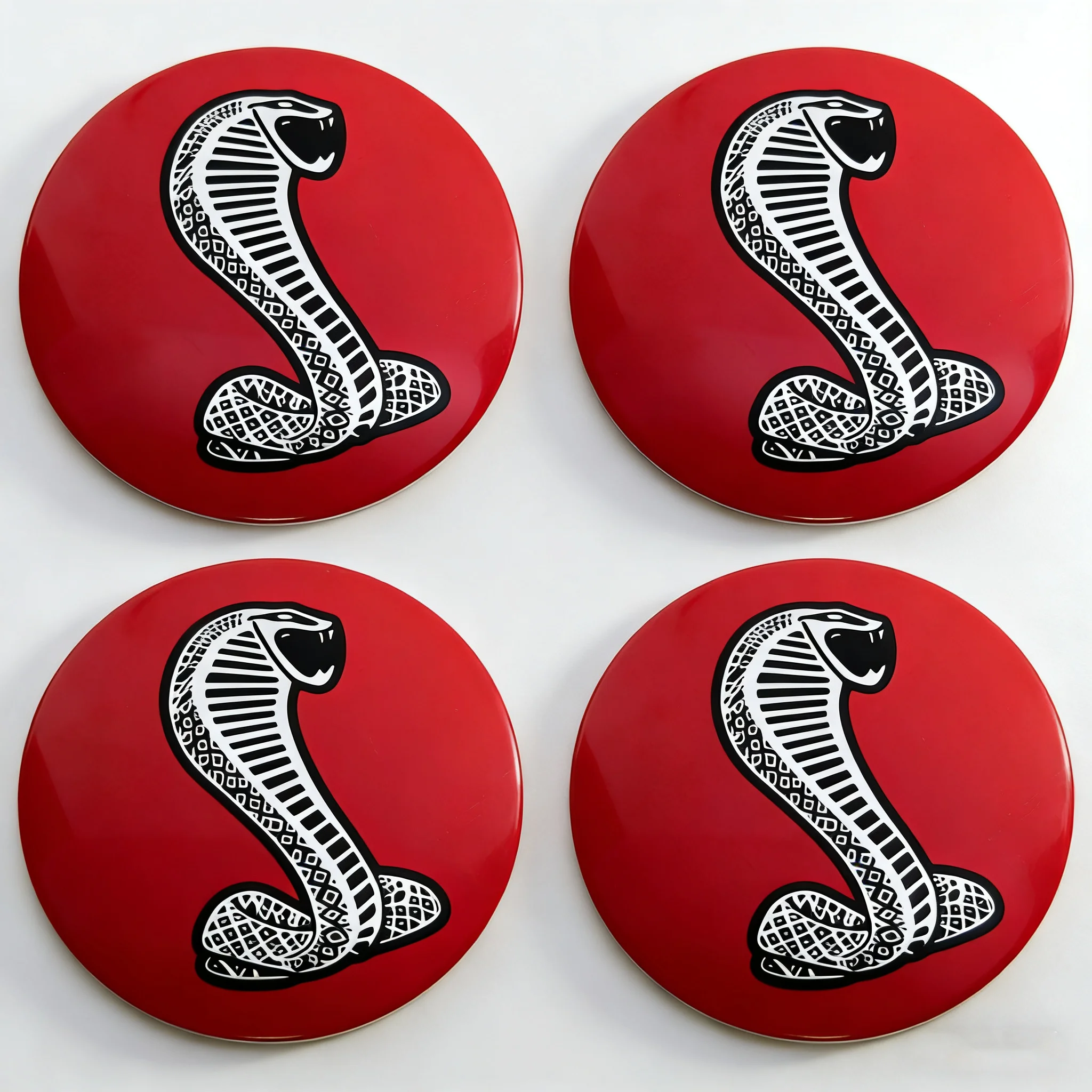 Cobra Shaped Car Wheel Hub Cap Stickers Aluminum 4pc/Set Personalized Car Wheel Hub Cover Modification Accessories