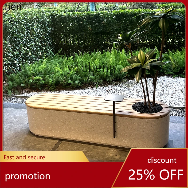 

YFY Outdoor Seat Flower Box Leisure Long Chair Flower Slot Bench Flower Stand