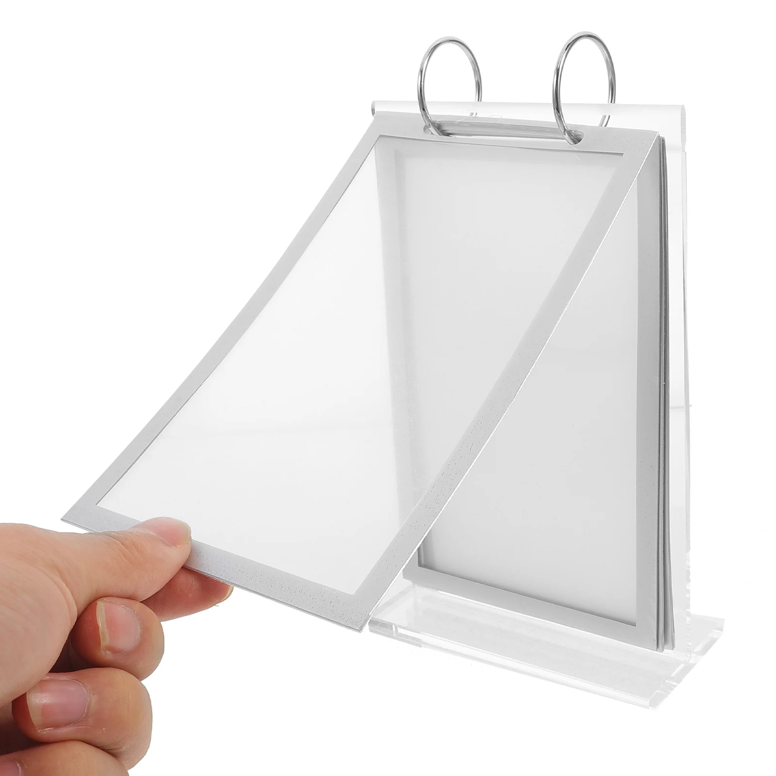 

A6 Vertical Sign Stands For Display Holder 100x148mm Transparent Display Stand for Table Sign Paper Storage Rack