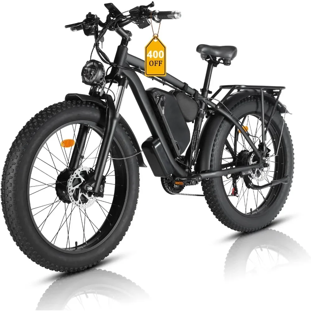 %a Electric Bike for Adults,   Dual Motor 2000W 48V/22.4Ah Removable Lithium Battery