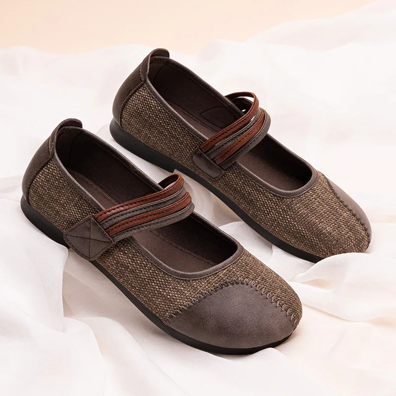 

[SD20321] Summer Soft-soled Comfortable Flat-soled Hand-woven Women's Cloth Shoes