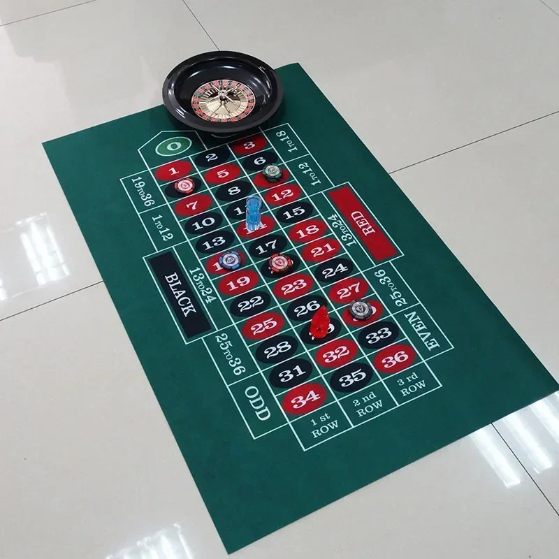 60x90cm dua sisi Poker permainan taplak meja Texas Holdem kain tanpa tenun kasino Roulette meja tikar untuk pesta Bar papan permainan