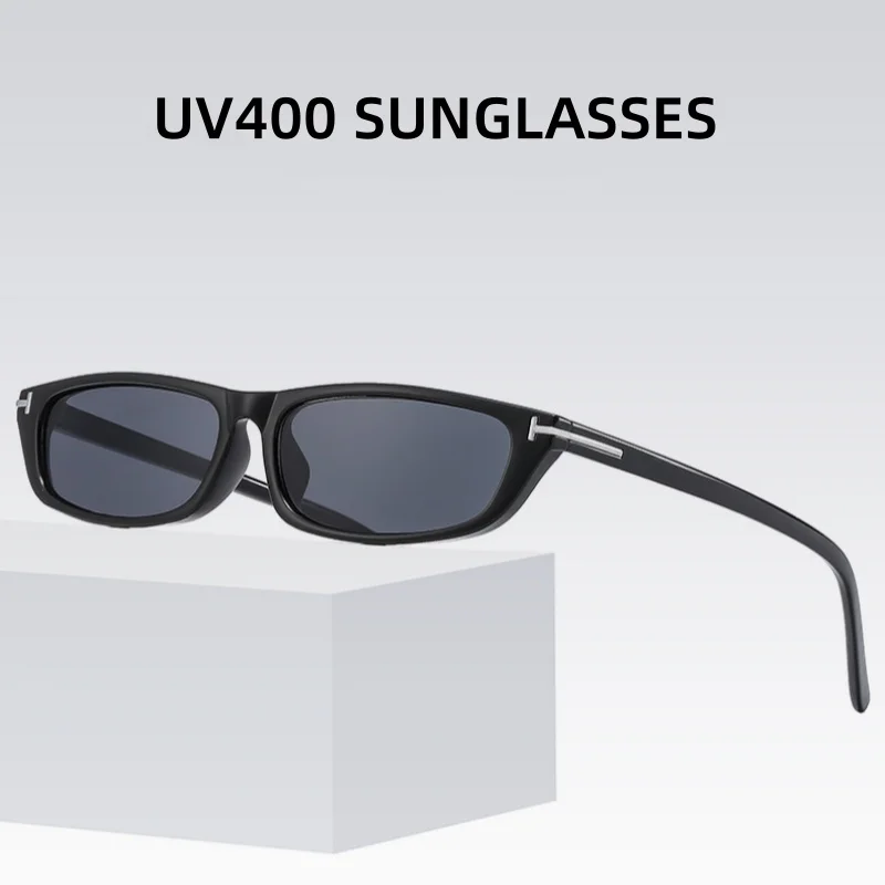

New Retro Fashionable Small Frame Sunglasses Personalized Fashionable Modern T-shaped Accessories Sunscreen and Sunshade Glasses