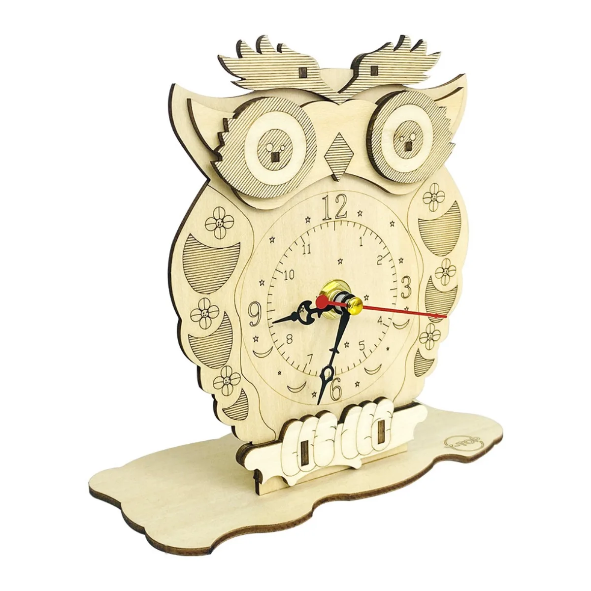 3d wooden animal shape clock puzzles keen assemble building blocks DIY construction eletric owl birds model watch jigsaw gift