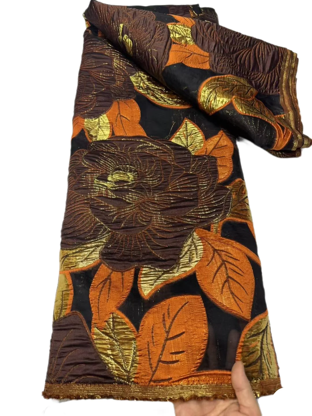 

Жаккардовая ткань и кружево Африканская позолоченная кружевная ткань Brocad Вечерние платья для женщин Шитье Высокое качество 2025 5 ярдов Шитье