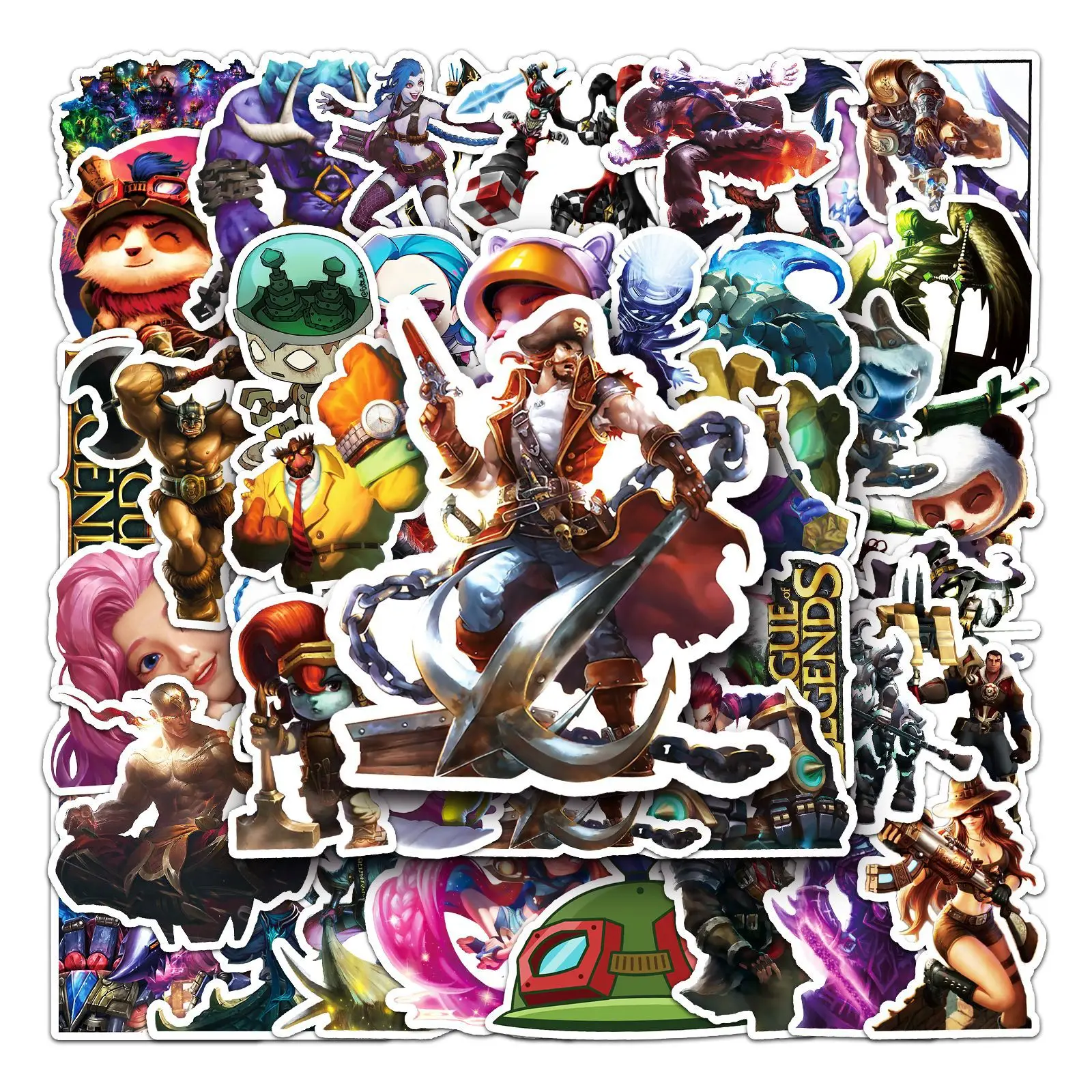 50Pcs League of Legends Series Graffiti Stickers Suitable for Laptop Helmets Desktop Decoration DIY Stickers Toys Wholesale