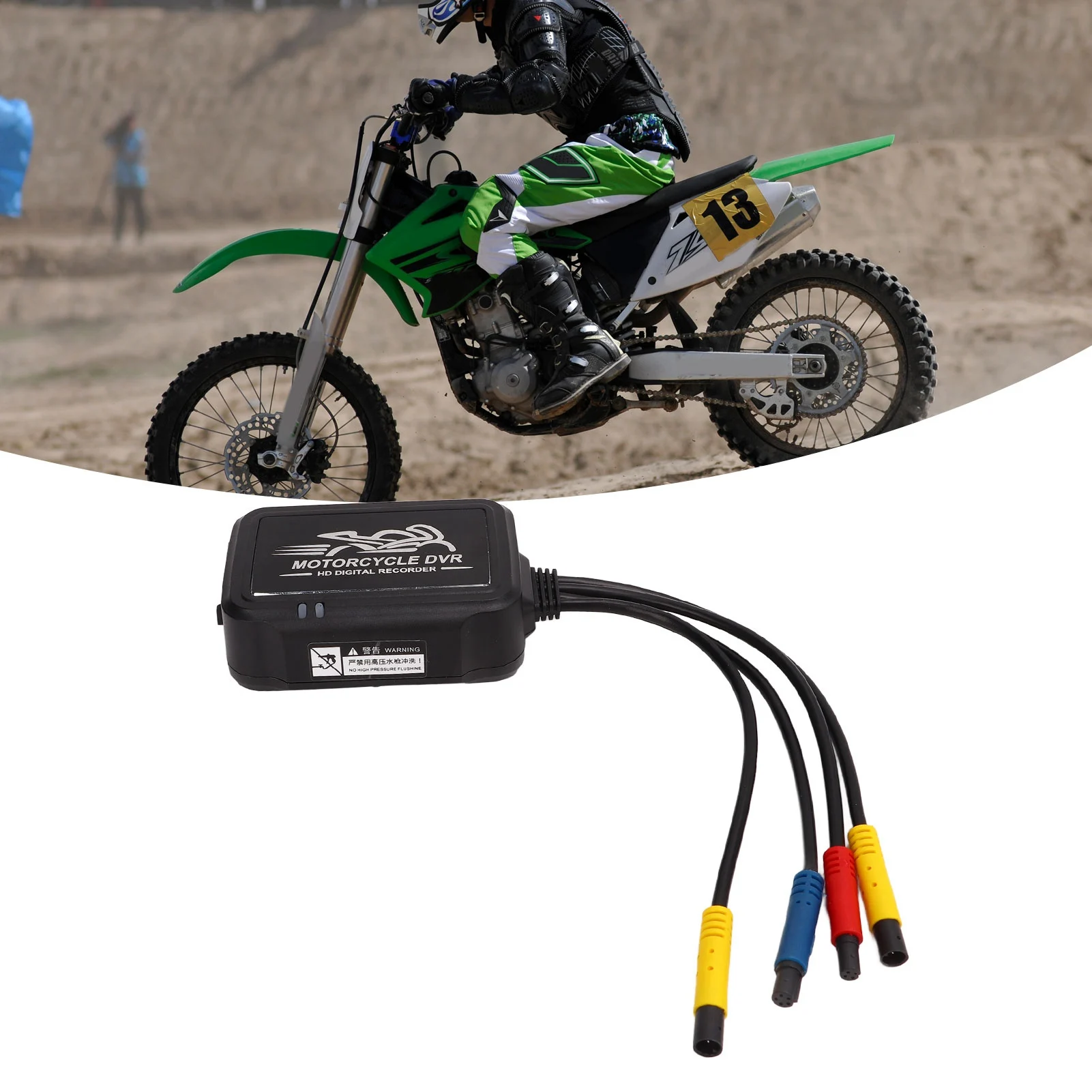 Motorcycle DVR Motorcycle Driving Video Recorder Dual Lens 1080P HD IP67 Proof Time Lapse Photography Parking Monitoring