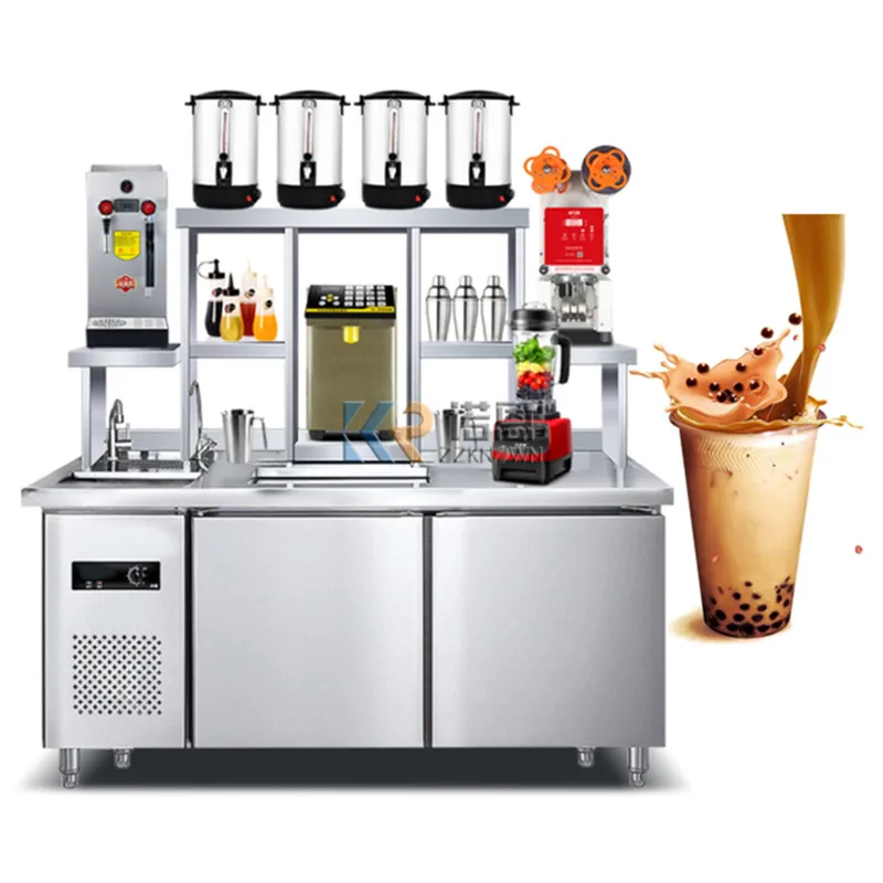 Commercial Automatic Bubble Tea Counter Popping Boba Machine Milk Tea Workbench