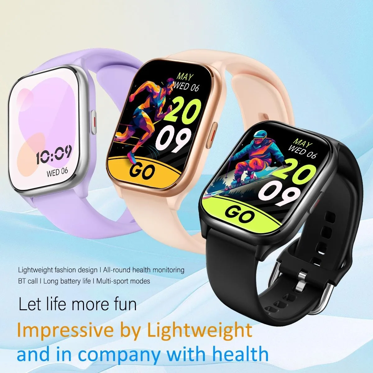 Смарт-часы в спортивном стиле для мужчин и женщин, большой экран 1,85 дюйма, циферблат в Парижском Стиле, водонепроницаемые 1 атм, большая работа от батареи, 100 + Спорт