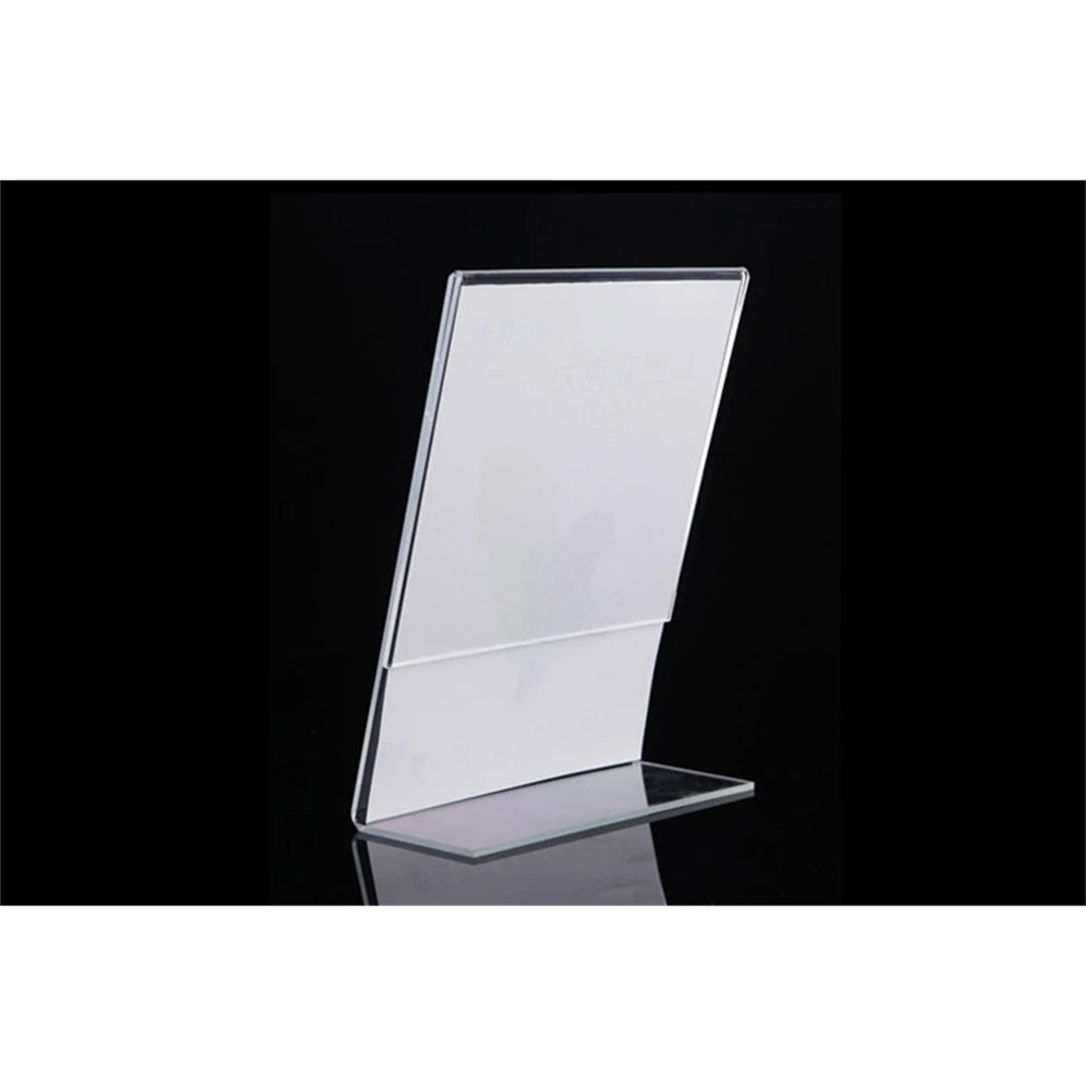 3pcs L-shape Clear Acrylic Menu Price Card Display Holder A5 size 210x148mm